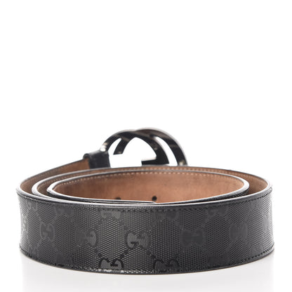 Gucci Imprime Monogram Interlocking G Belt 95 38 Black 3 of 10
