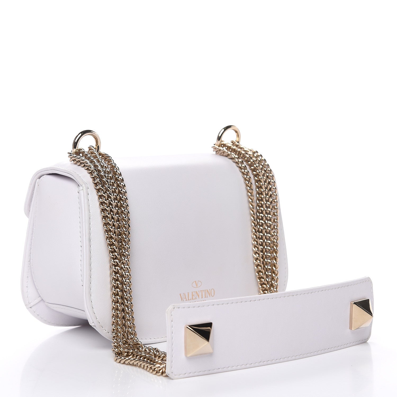 Valentino Garavani Calfskin VLTN Small Shoulder Bag White 3 of 12
