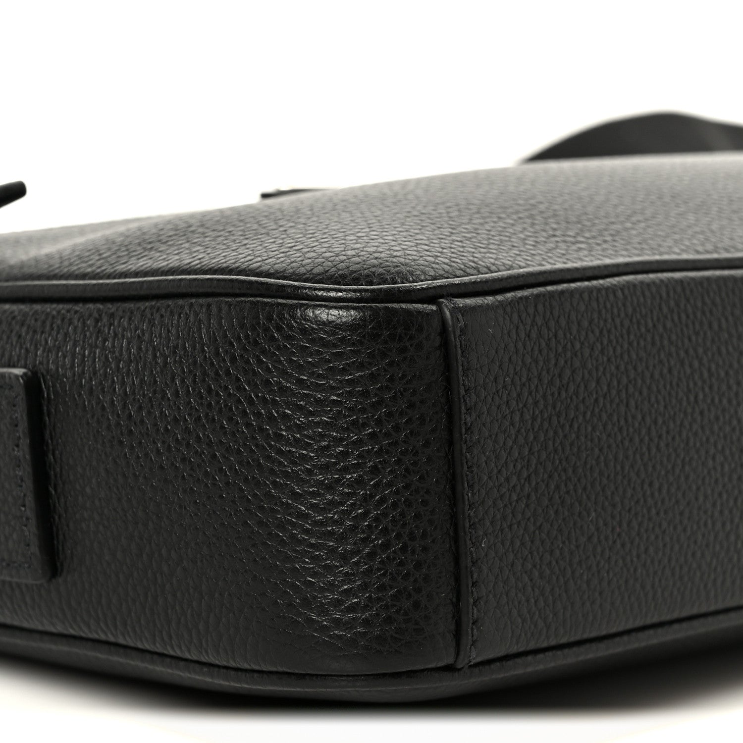 Prada Vitello Daino Zip Shoulder Bag Black 9 of 10