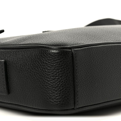Prada Vitello Daino Zip Shoulder Bag Black 9 of 10