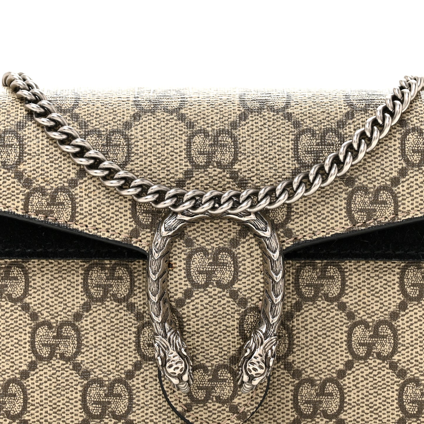 GG Supreme Monogram Super Mini Dionysus Shoulder Bag Black