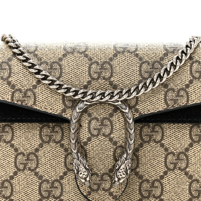 Gucci GG Supreme Monogram Super Mini Dionysus Shoulder Bag Black 7 of 10