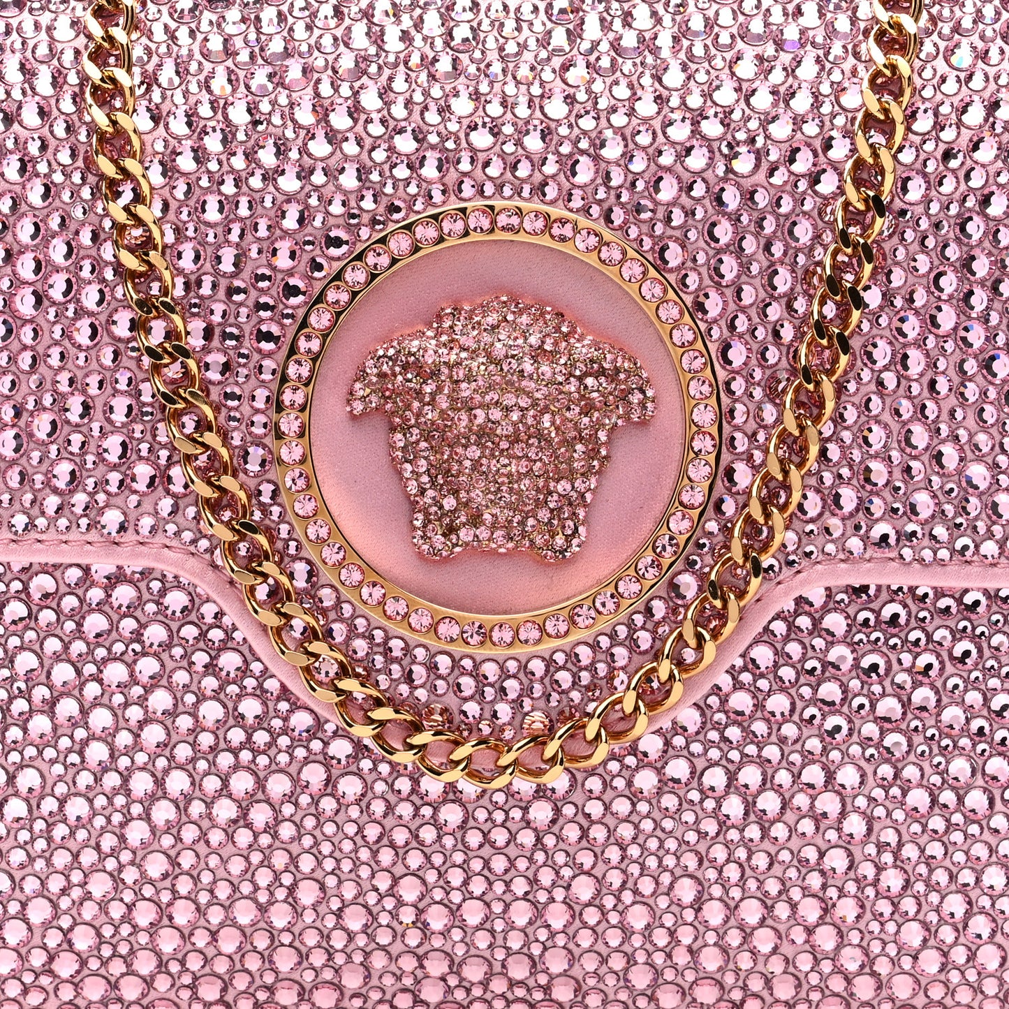 Crystal La Medusa Envelope Clutch Pink