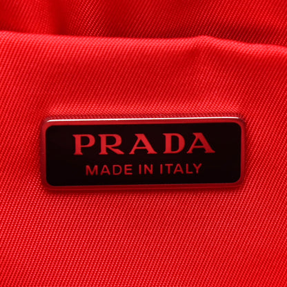 Prada Tessuto Nylon Double Pocket Wristlet Pouch Black Fuoco 5 of 6