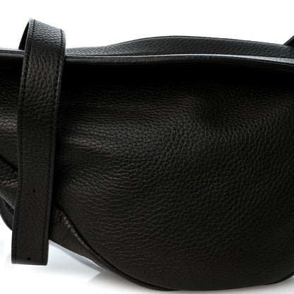 The Row Grained Calfskin Small Slouchy Banana Bag Dark Brown 7 of 9