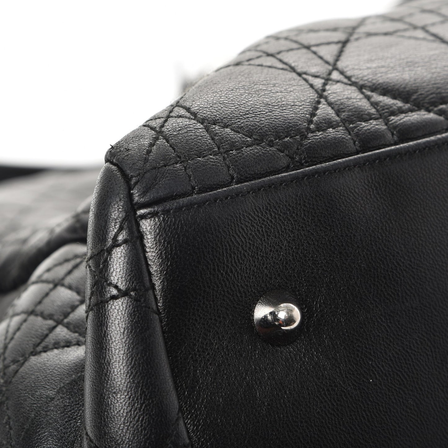 Lambskin Cannage Dior Soft Shopping Tote Black