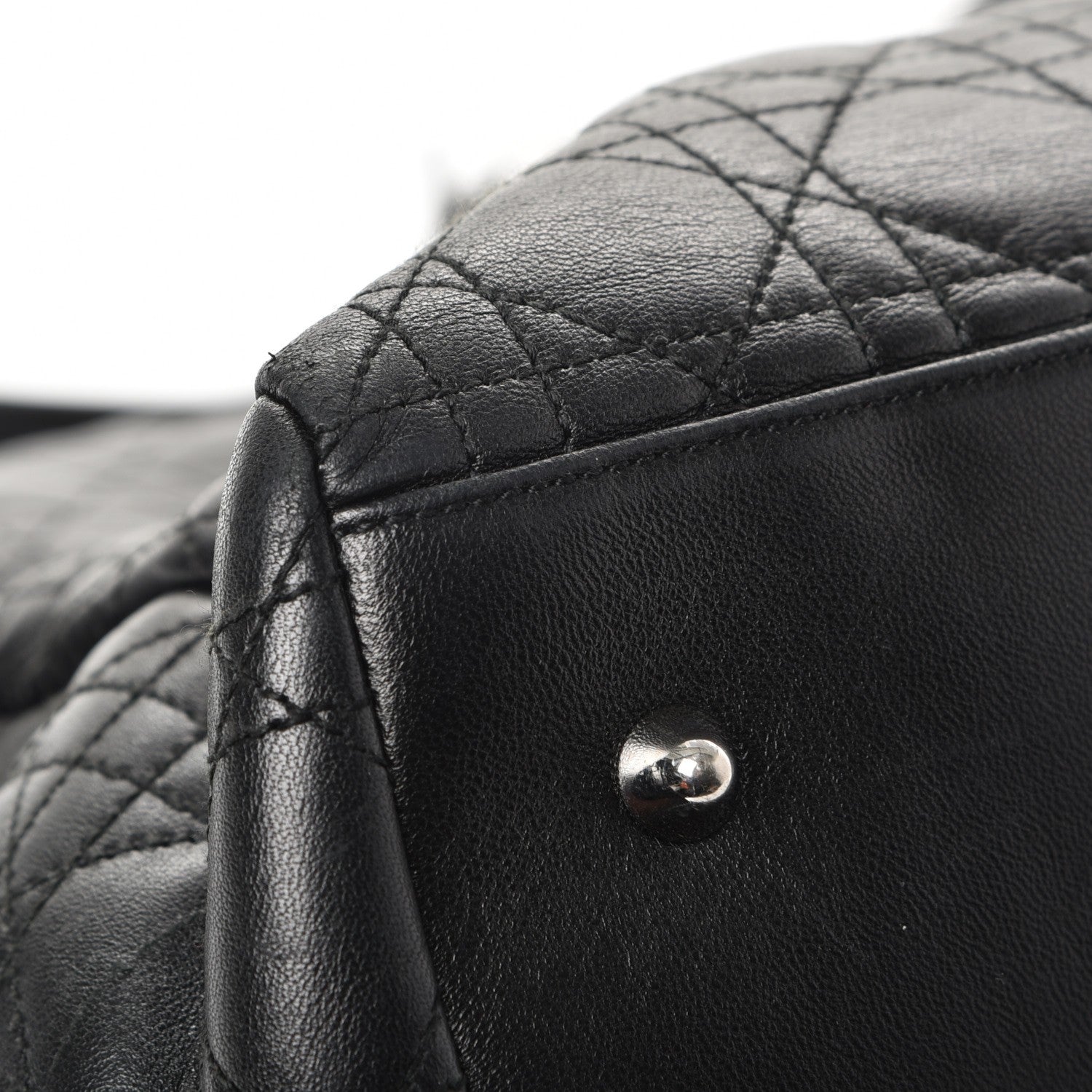 Christian Dior Lambskin Cannage Dior Soft Shopping Tote Black 12 of 17