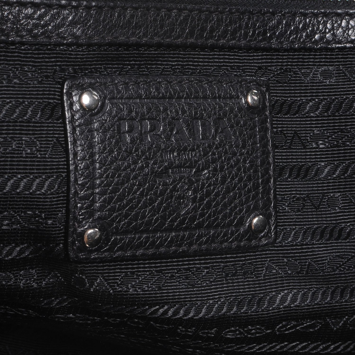 Prada Vitello Daino Shoulder Bag Black 5 of 9
