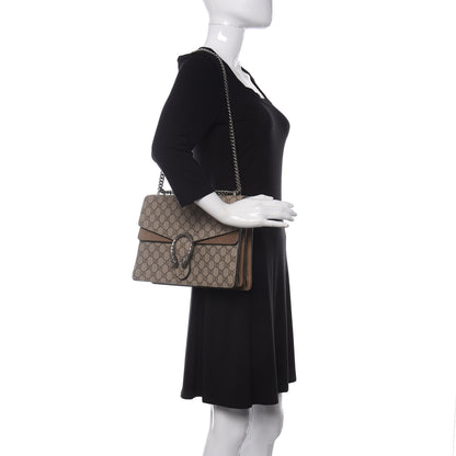 Gucci GG Supreme Monogram Medium Dionysus Shoulder Bag Taupe 3 of 19