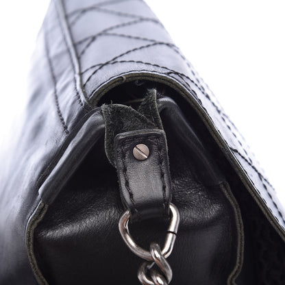 Chanel Calfskin Stitched Small Highlander Messenger Black 14 of 20