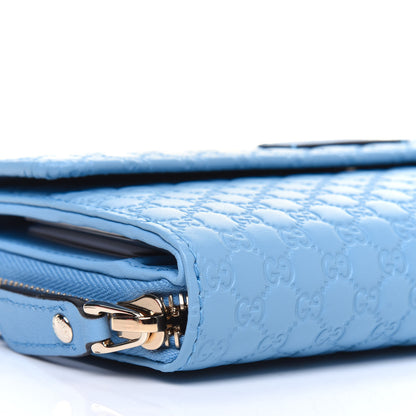Gucci Soft Microguccissima Continental Zip Wallet Mineral Blue 11 of 14