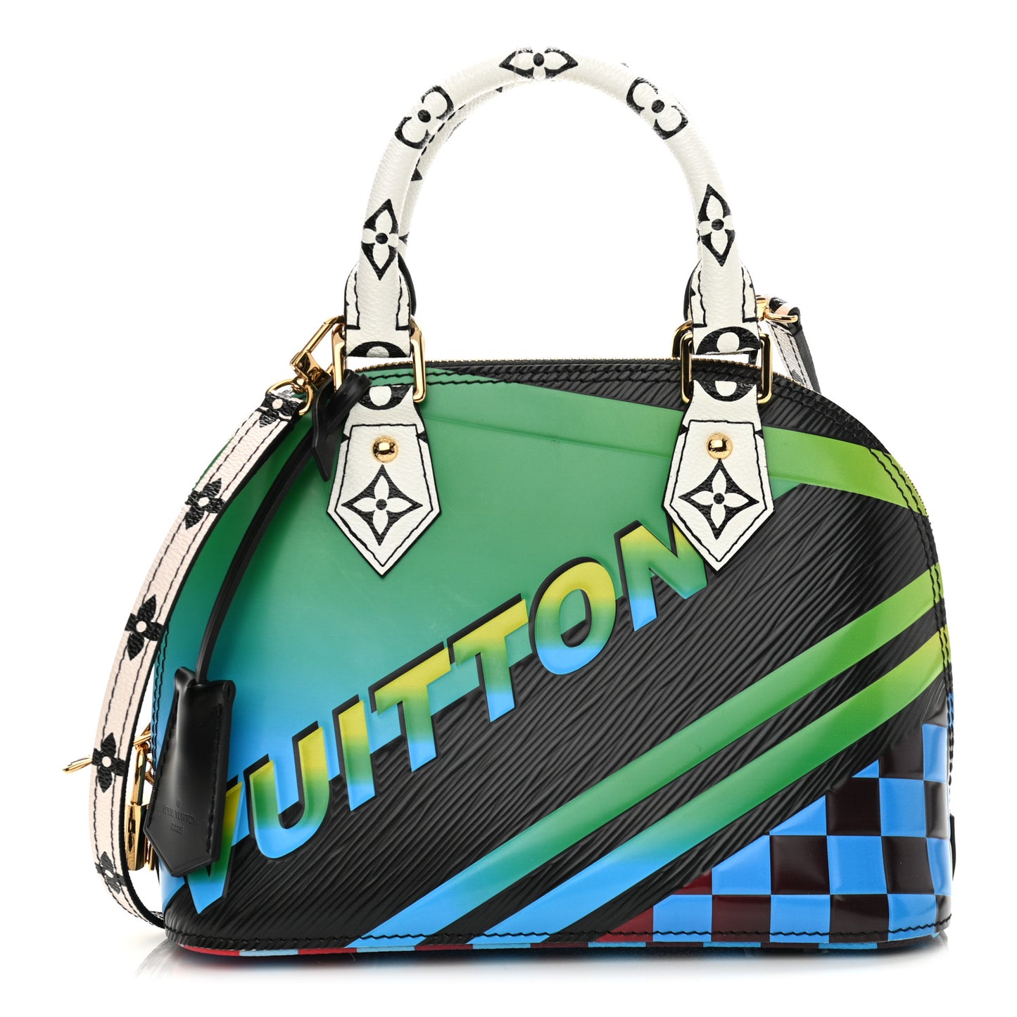 Epi Damier Race Alma BB Blue Vert