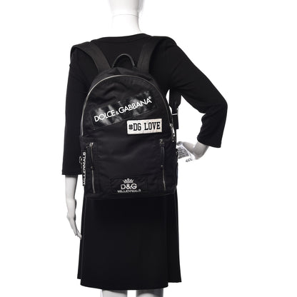 Dolce & Gabbana Nylon Logo Patches Backpack Black 2 of 9