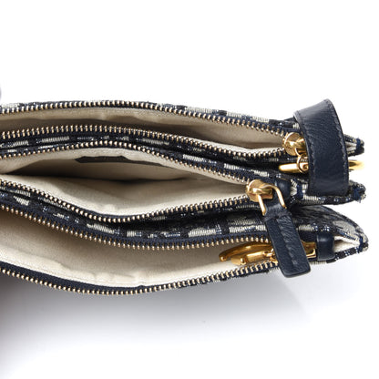 Christian Dior Oblique Saddle Pouch With Strap Navy Blue 5 of 9