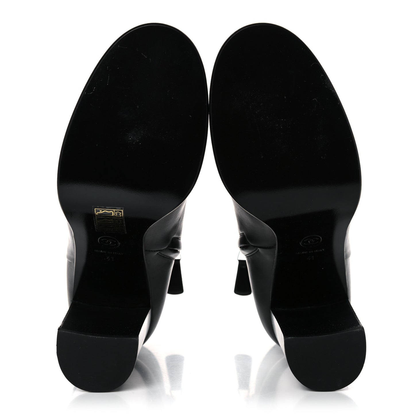 Calfskin CC Ankle Boots 41 Black