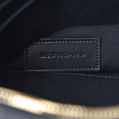 Saint Laurent Calfskin Matelasse Chevron Monogram A5 Wristlet Black 7 of 10
