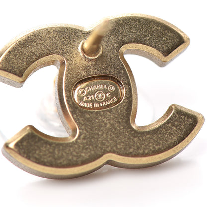 Chanel Crystal CC Earrings Gold 4 of 4