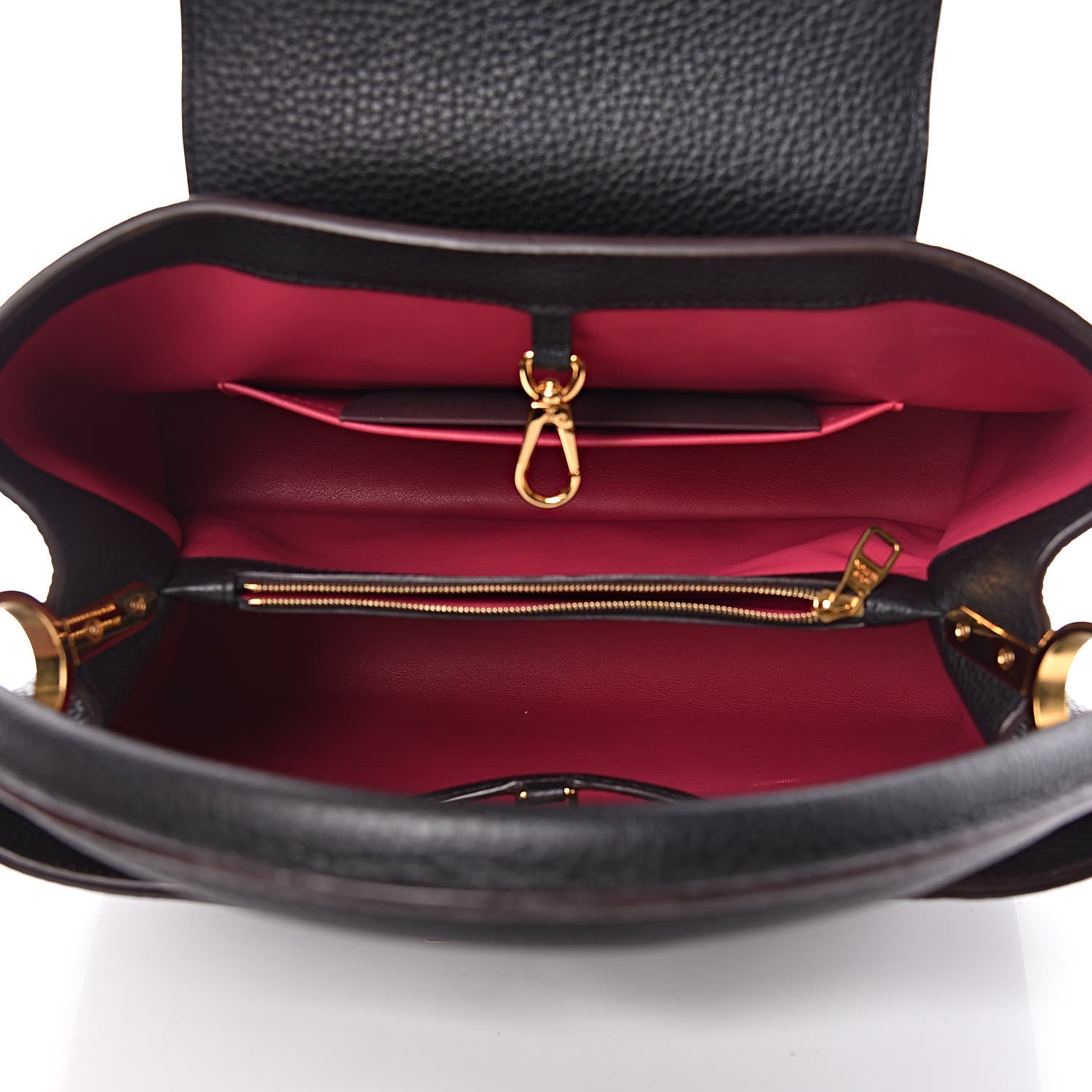 Louis Vuitton Taurillon Capucines MM Black 5 of 8