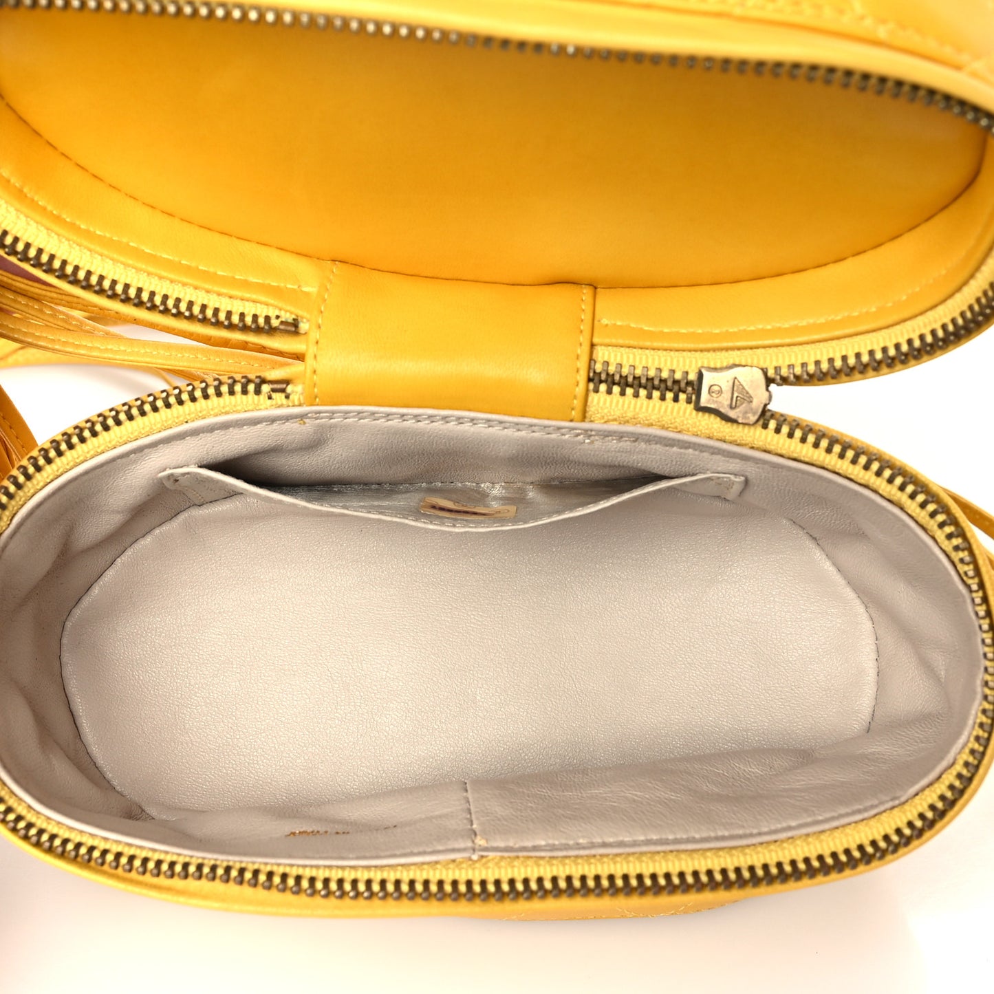 Lambskin Quilted Tassel Shoulder Bag Yellow