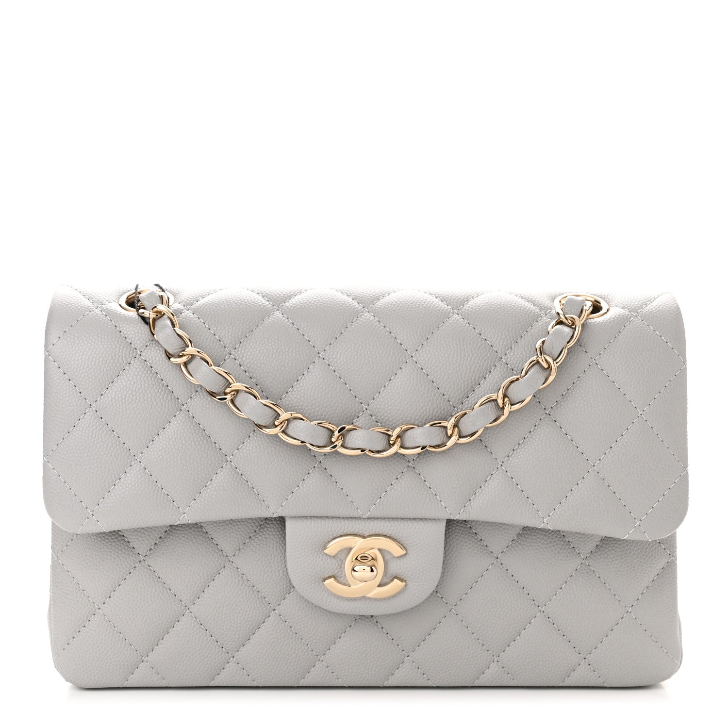 Chanel Caviar Quilted Small Double Flap Grey 1 of 11