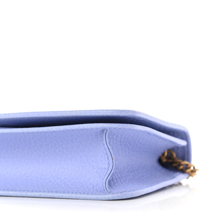 Gucci Dollar Calfskin Garden Mystic Cat Chain Wallet Periwinkle 9 of 9