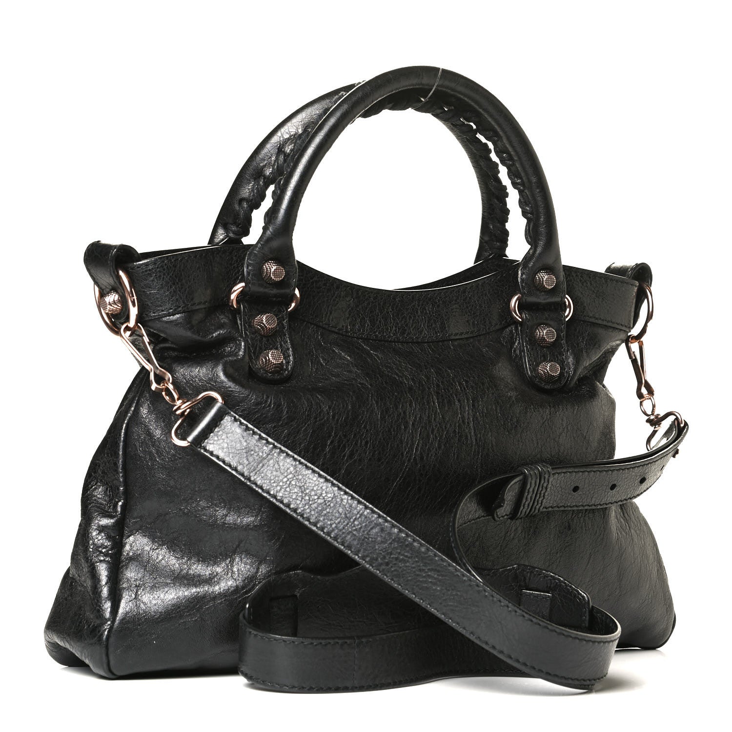 Balenciaga Agneau Giant 12 Rose Gold Hardware Town Black 3 of 9