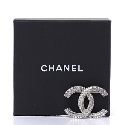 Chanel Baguette Crystal CC Brooch Silver 6 of 6