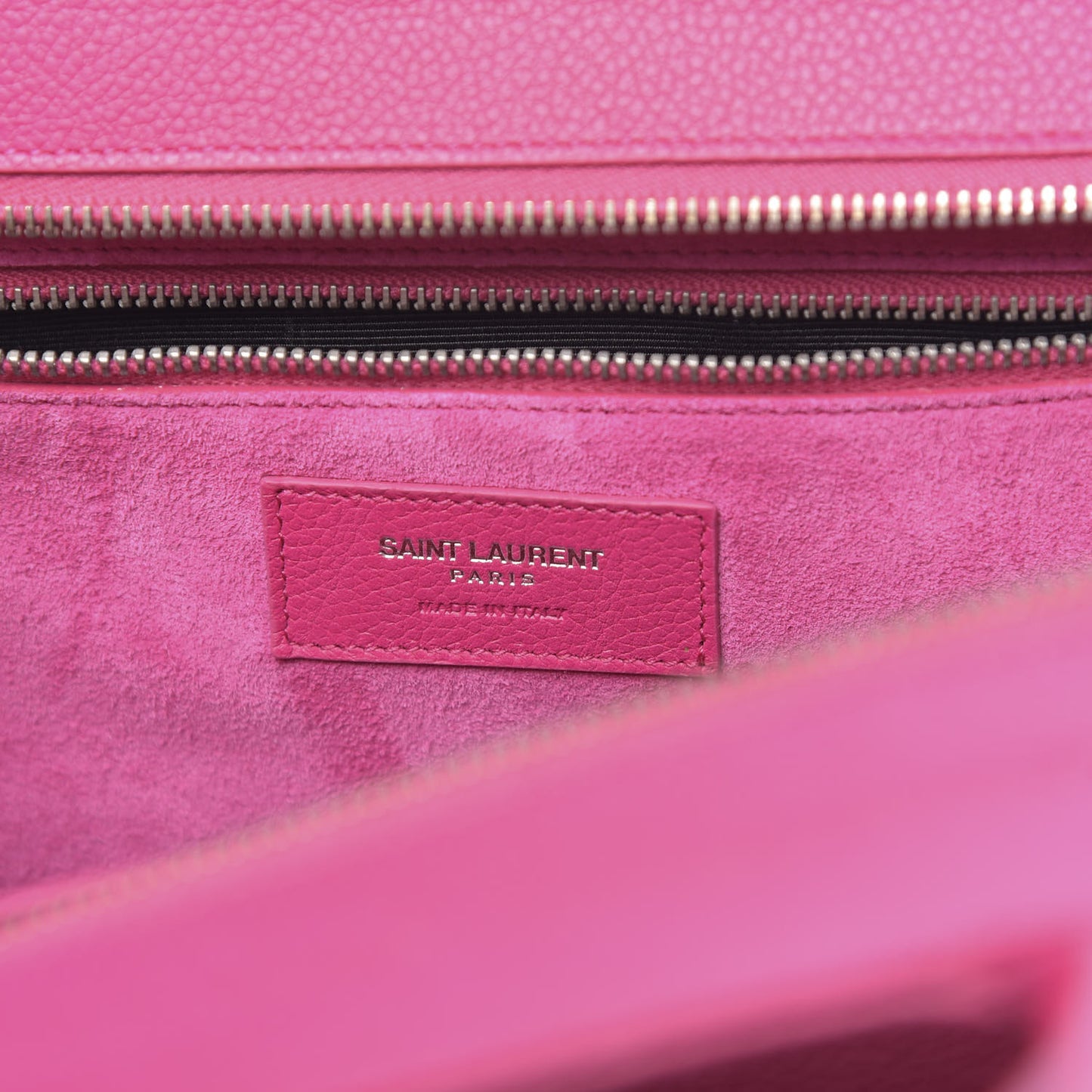 Grained Calfskin Small Cabas Rive Gauche Bubblegum