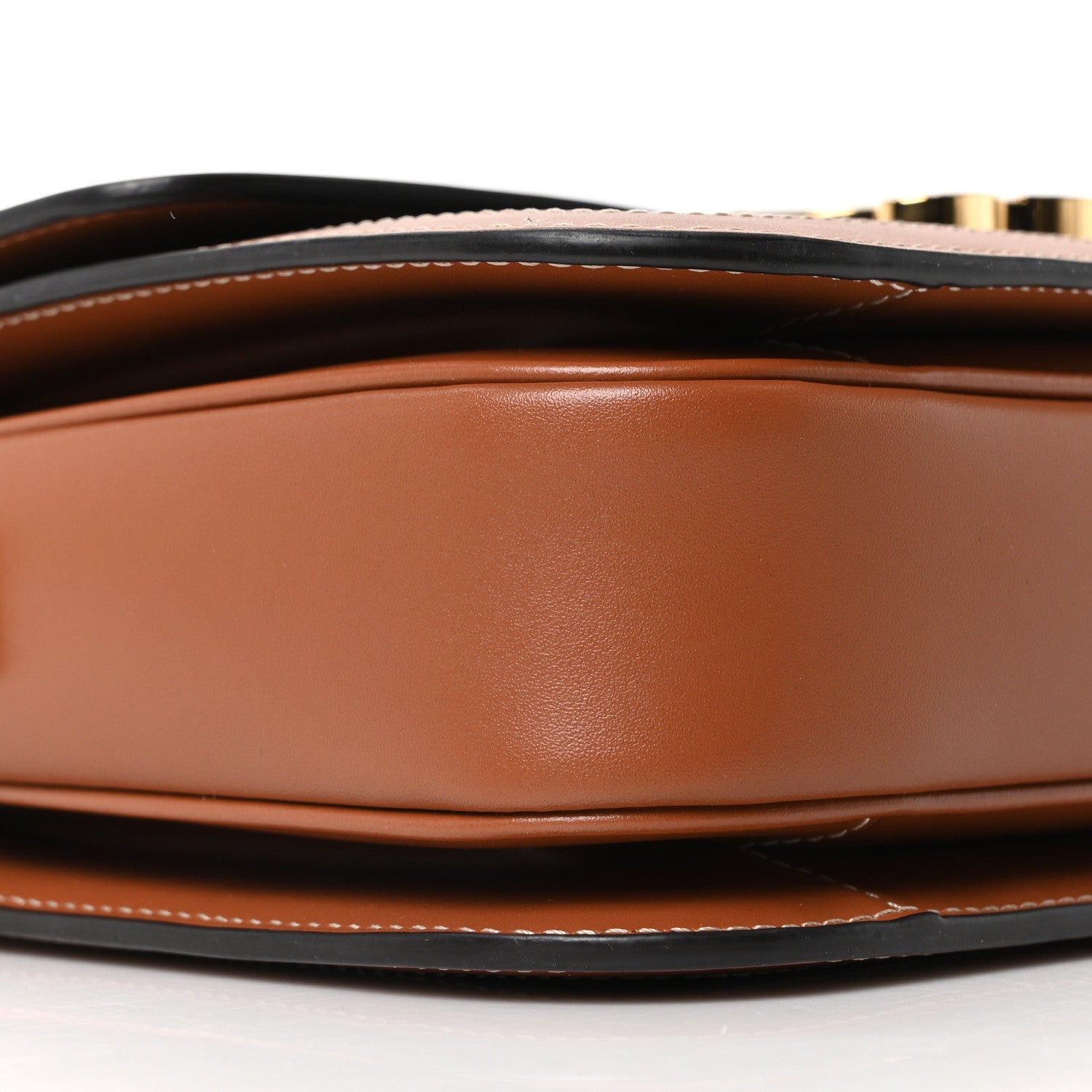 Celine Triomphe Canvas Calfskin Medium Triomphe Bag Tan 9 of 10