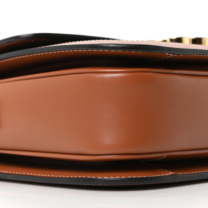 Celine Triomphe Canvas Calfskin Medium Triomphe Bag Tan 9 of 10