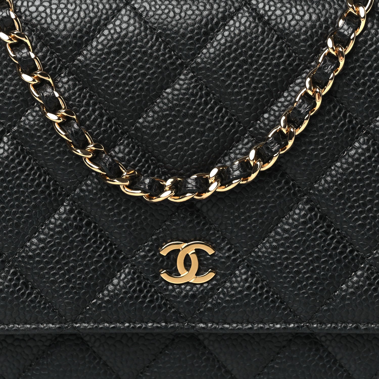 Chanel Caviar Quilted Wallet on Chain WOC Black 8 of 10