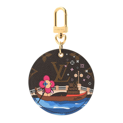 Louis Vuitton Monogram 2019 Christmas Animation Venice Bag Charm Key Ring Blue 1 of 4