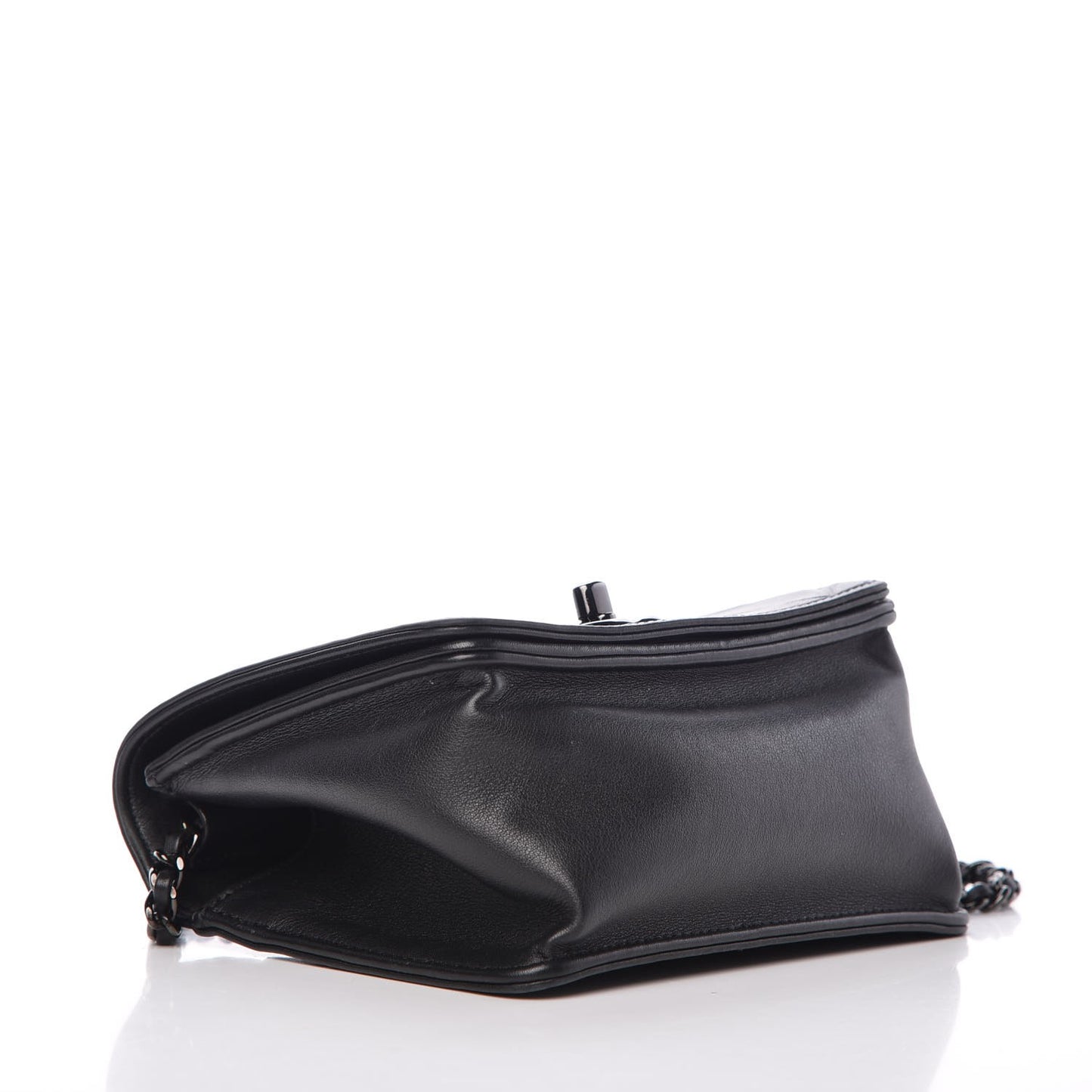 Calfskin Mini Propeller Flap Black