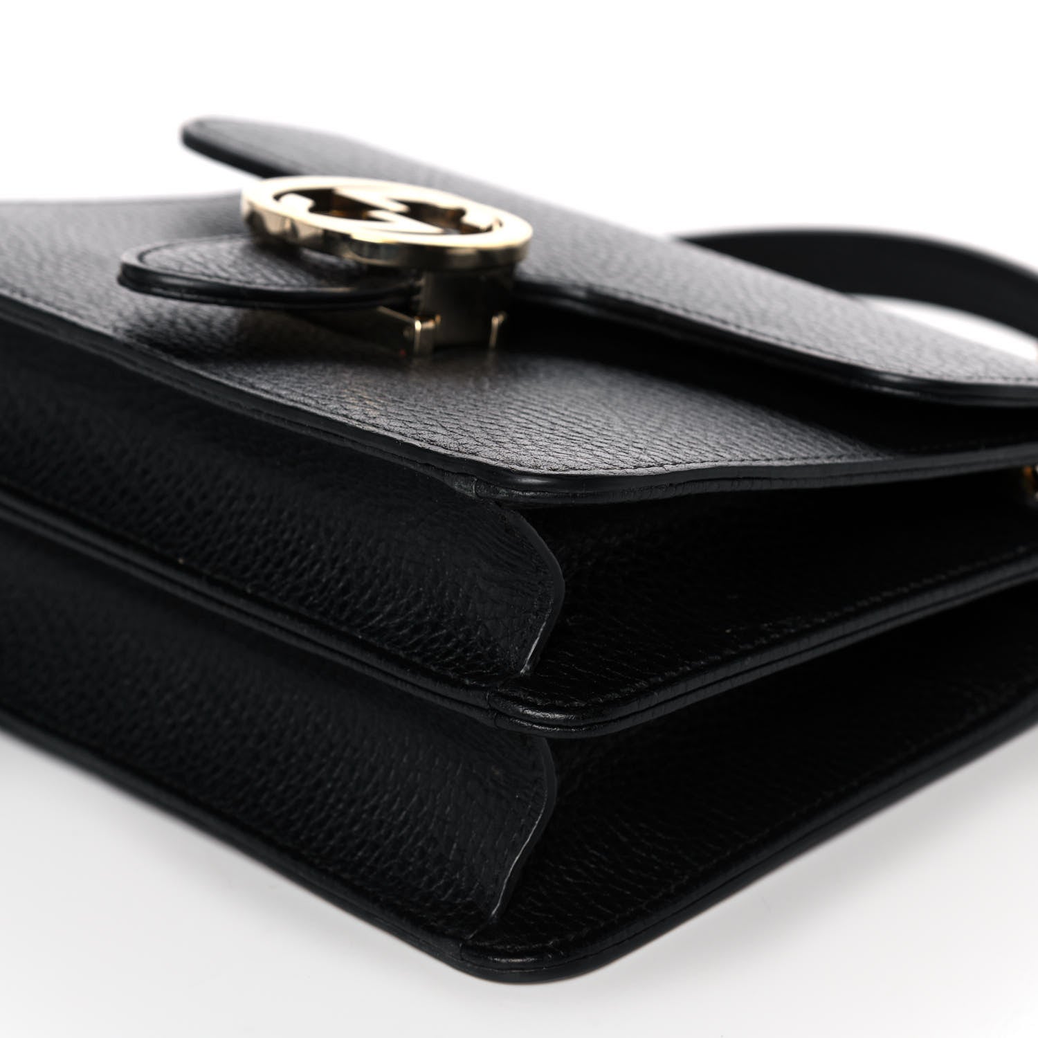 Gucci Dollar Calfskin Small Interlocking G Shoulder Bag Black 12 of 12