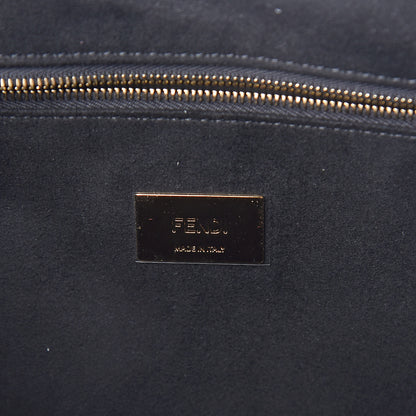 Fendi Vitello Glacier Medium FF Tote Black 6 of 8