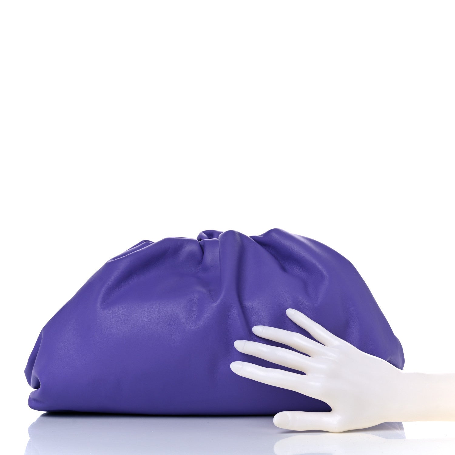Bottega Veneta Smooth Butter Calf The Pouch Oversized Clutch Purple 2 of 9