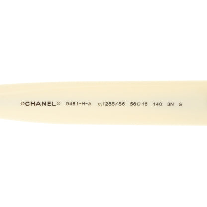 Chanel Acetate Pearl Cat Eye CC Sunglasses 5481-H-A White 5 of 9
