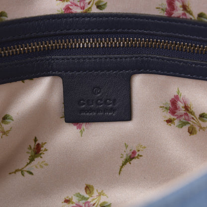 Gucci Denim Matelasse Small Pearly GG Marmont Shoulder Bag Blue 6 of 10