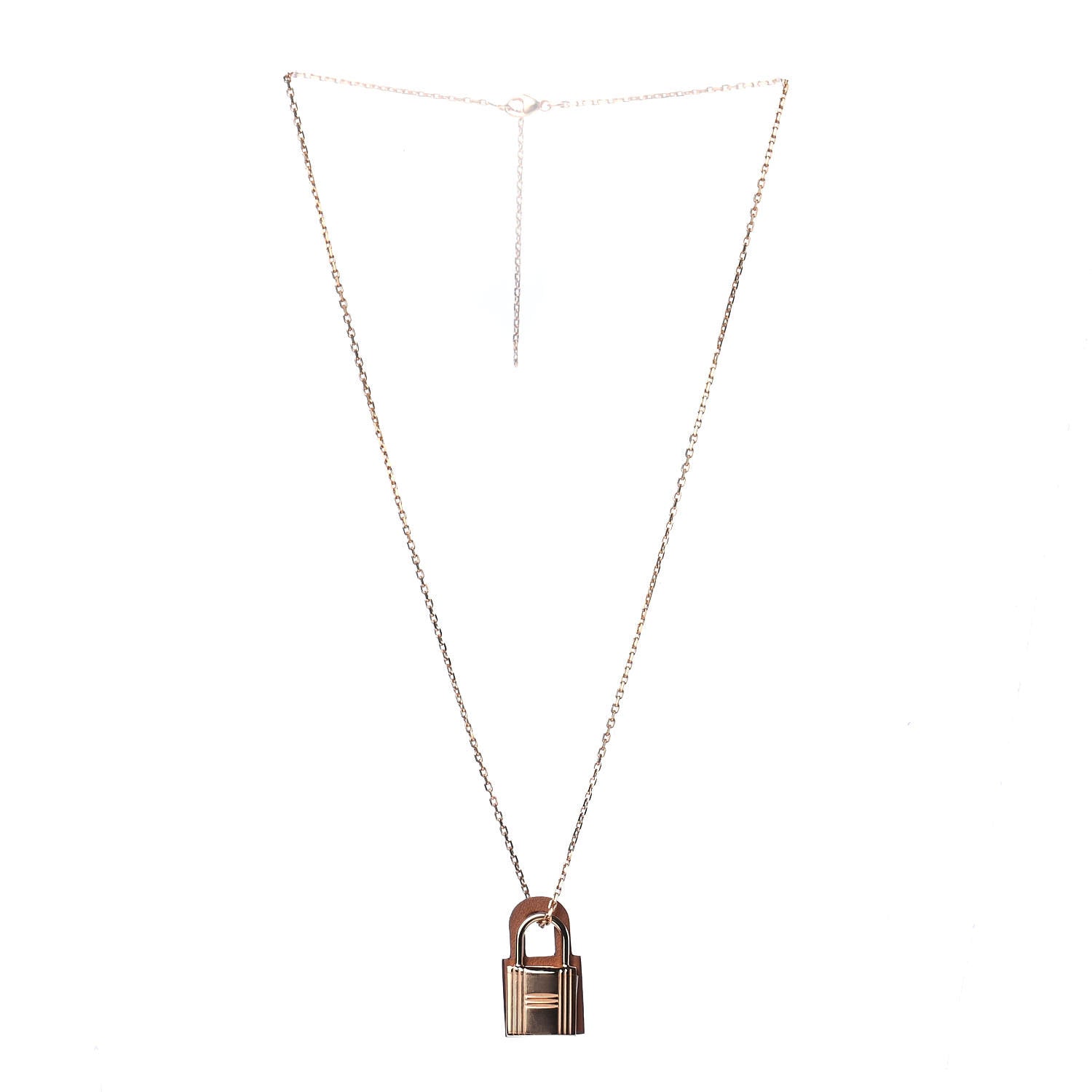 Hermes Swift Small O'Kelly Pendant Necklace Gold 2 of 4