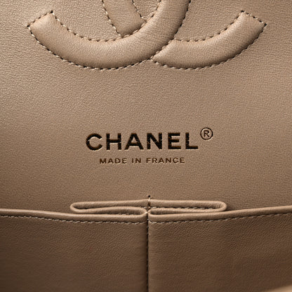 Chanel Iridescent Caviar Quilted Medium Double Flap Dark Beige 6 of 10