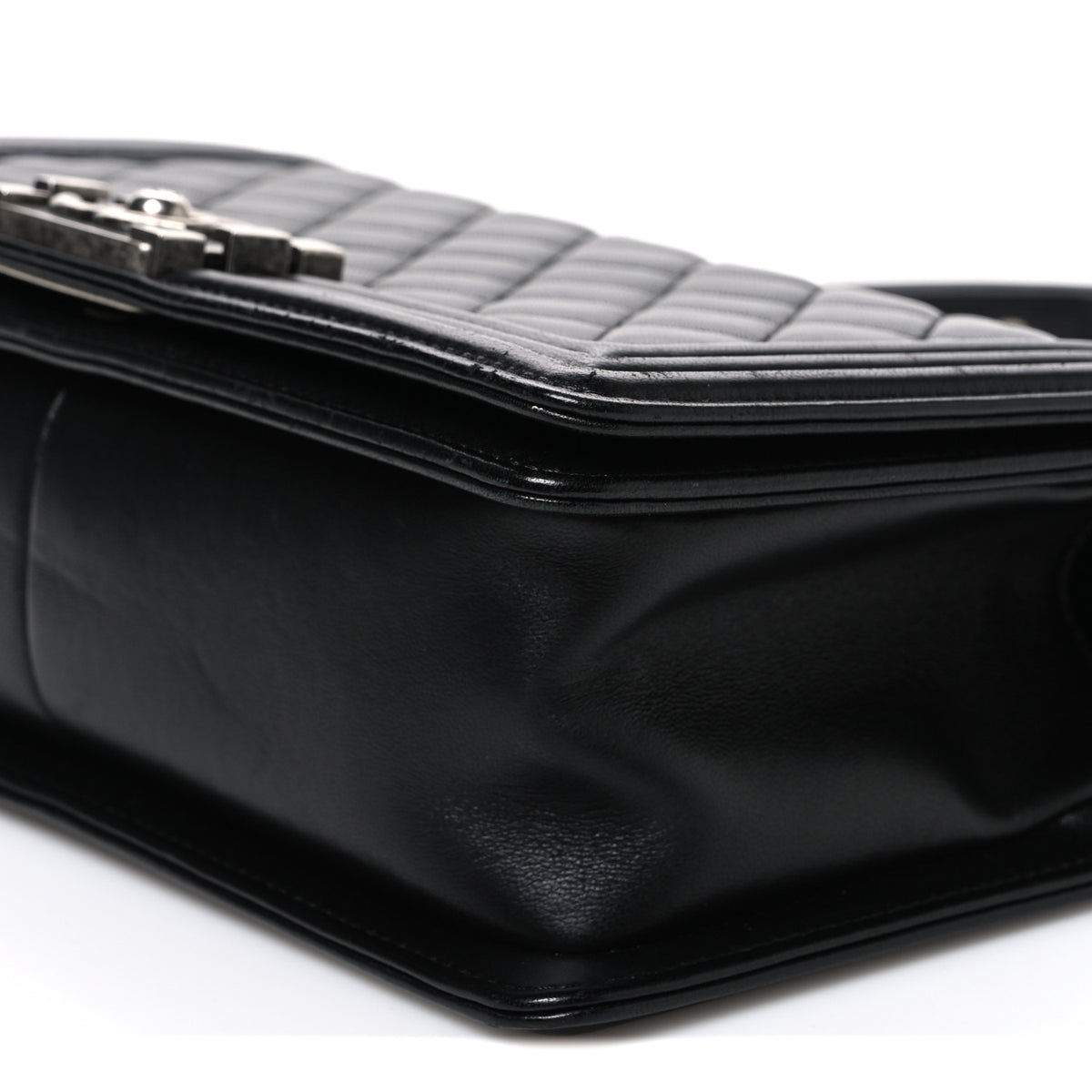 Chanel Lambskin Quilted Medium Boy Flap Black 10 of 11
