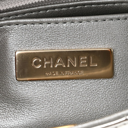 Chanel Mirror Calfskin Metallic Calfskin Quilted Hollywood Boulevard Mini Flap With Star Coin Purse Silver 6 of 11