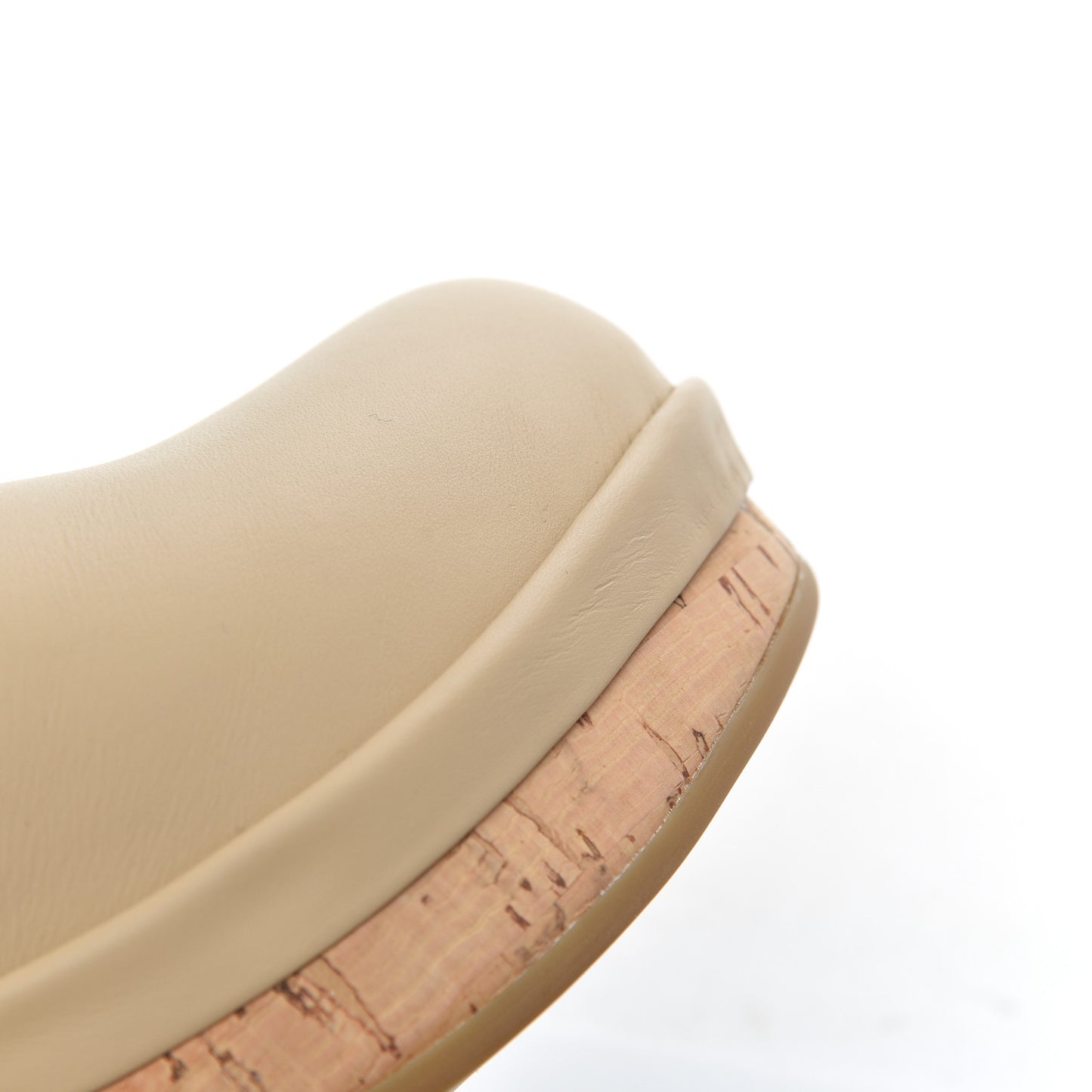 Calfskin CC Turn Lock Clogs 37 Beige