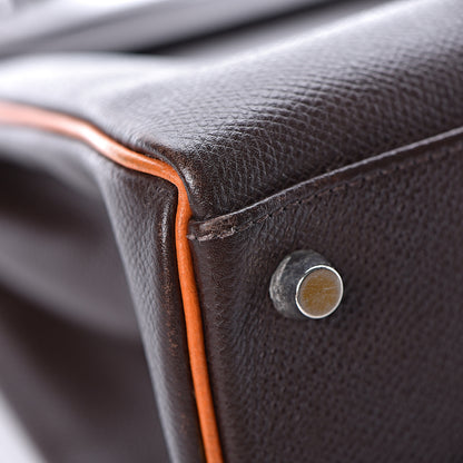 Hermes Epsom Kelly Retourne 32 Chocolate Orange 43 of 46