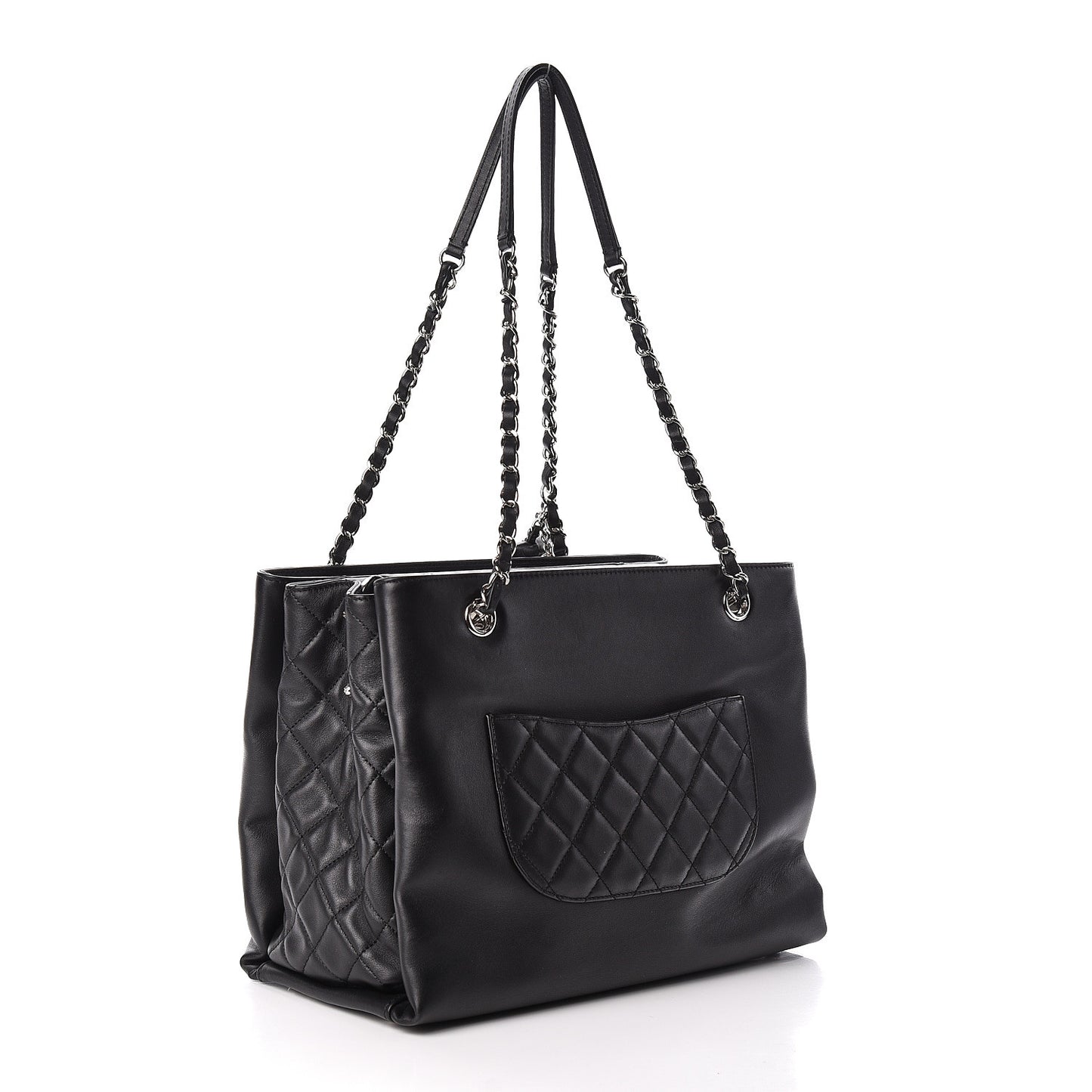 Calfskin Shopping Tote Black