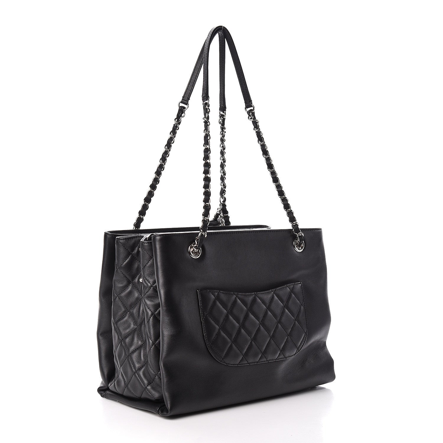 Chanel Calfskin Shopping Tote Black 3 of 10
