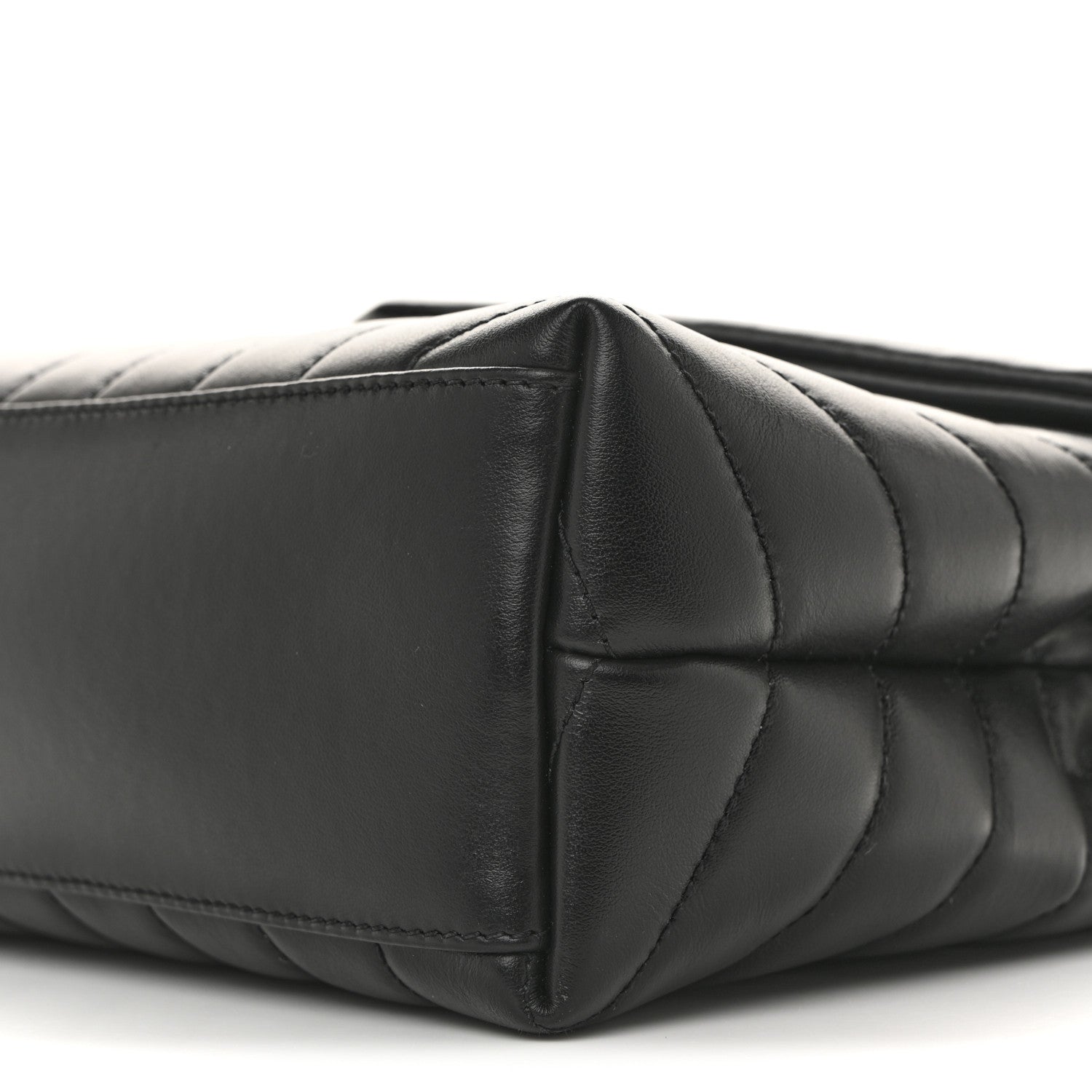 Saint Laurent Calfskin Y Quilted Monogram Small Loulou Chain Satchel Black 10 of 12
