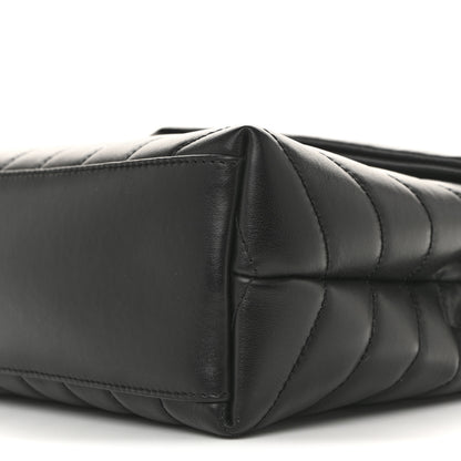 Saint Laurent Calfskin Y Quilted Monogram Small Loulou Chain Satchel Black 10 of 12