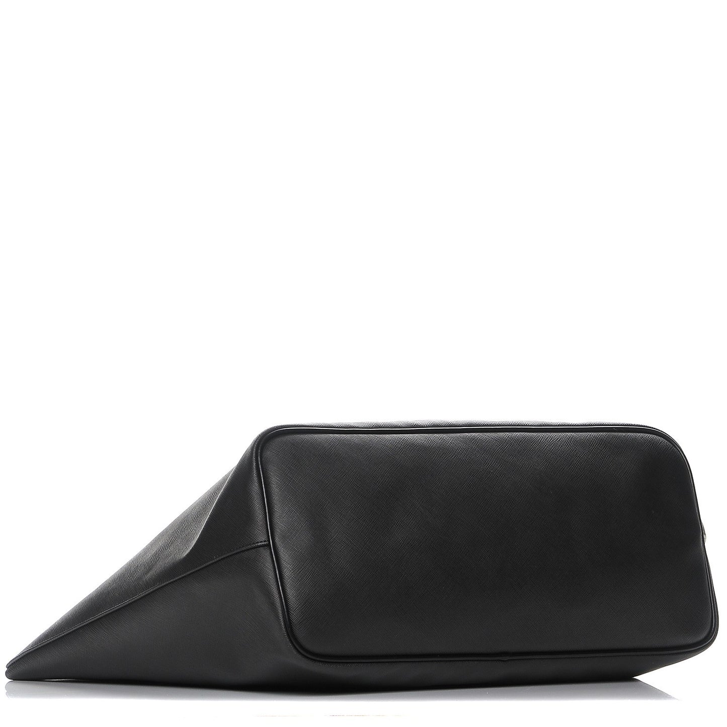 Textured Coated Canvas Bambi Print Large Antigona Tote Black