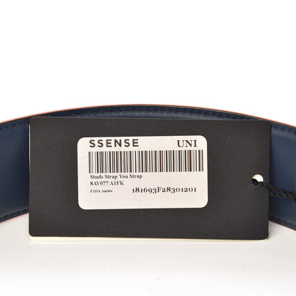 Fendi Vitello Century Plexiglass Bi-Color Studded Strap You Amido Blu Scuro 5 of 5
